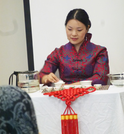 Zhu Haiyan presents her research in Tea Culture