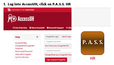 Step 1 login to access uh