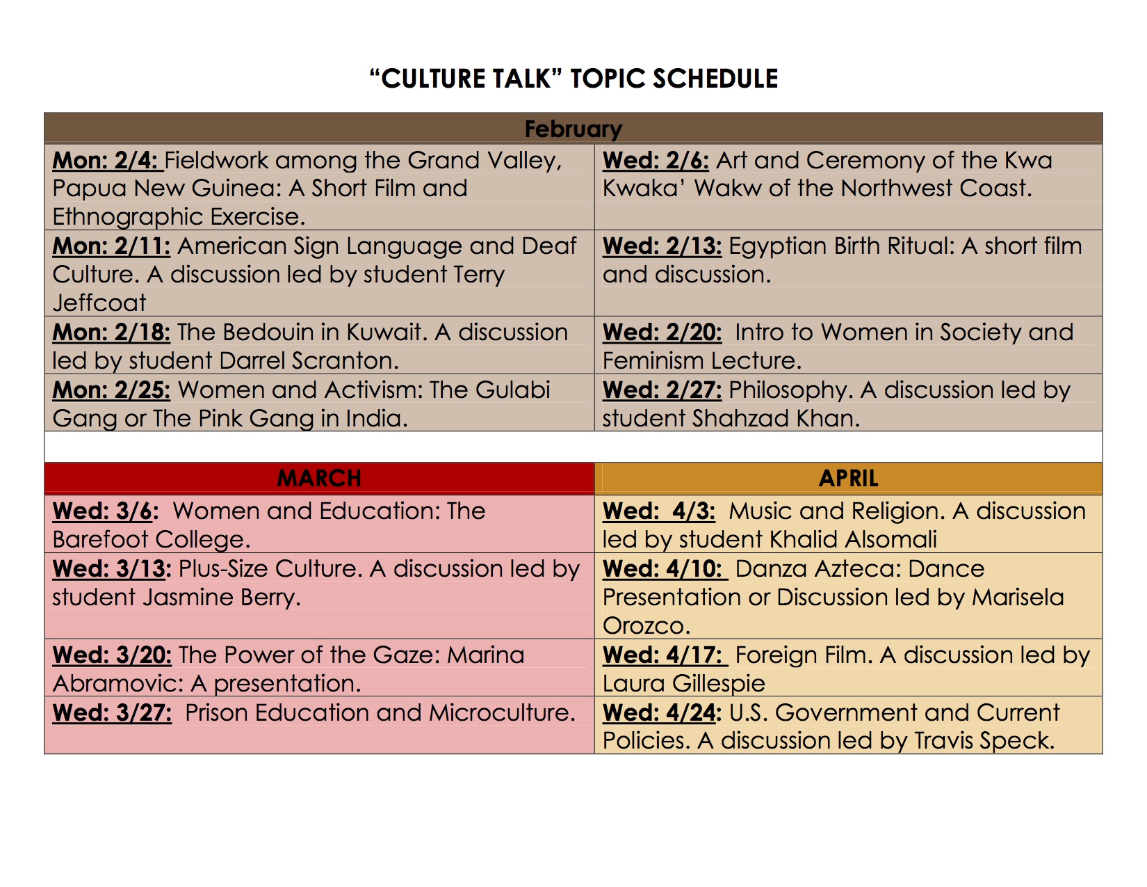 Culture Talk