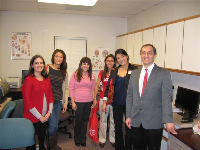 Dr. Aghara and Dr. Bunta with prospective students