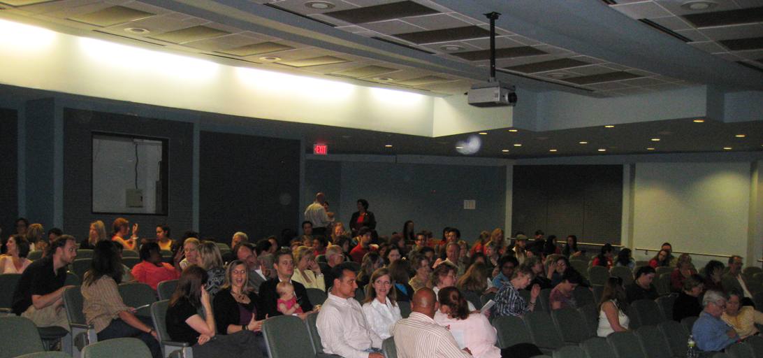 The audience is ready to see the movie