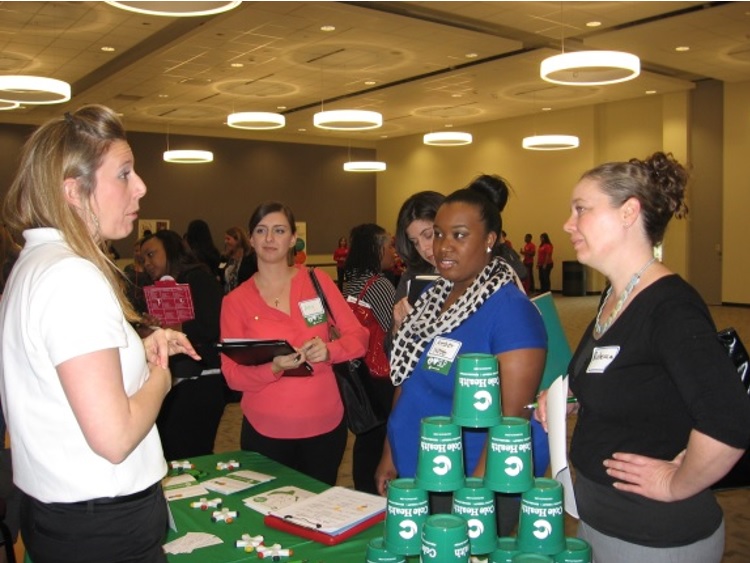 Prospective students and employers at the 2014 COMD job fair