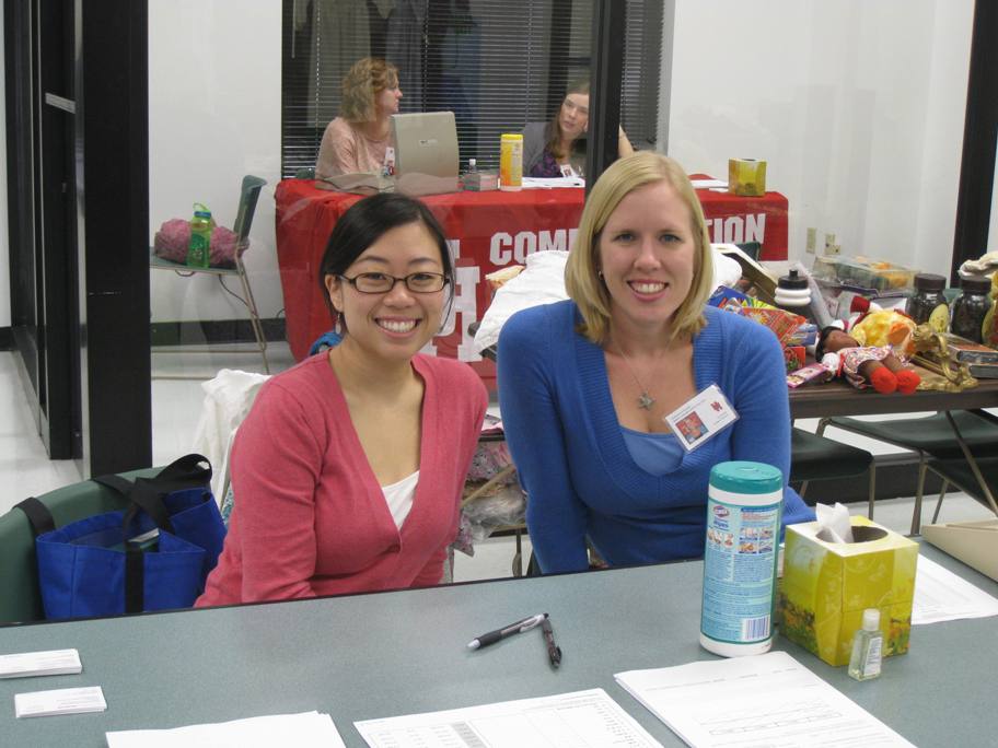 Graduate clinicians conducting screenings
