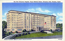 Post card image of Herman Hospital, 1949
