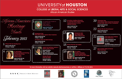 African American Studies Program Calendar February 2013