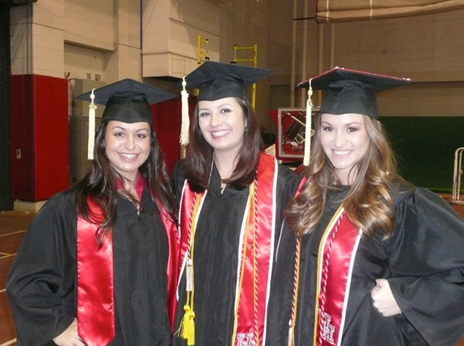 Theater & Dance graduates Katy Weaver, Danielle Koblinski and Robin Worley.