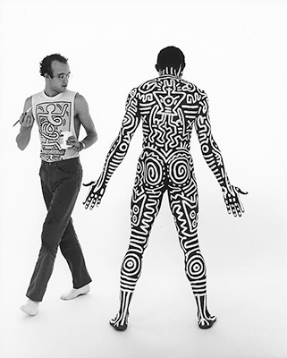 Visual artist Keith Haring and choreographer and dancer Bill T. Jones
