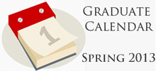 Download the Graduate Fall 2012 Calendar