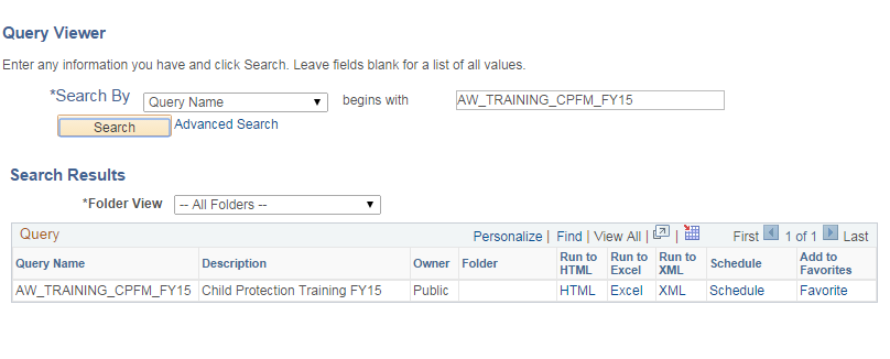 Query Viewer Search Results