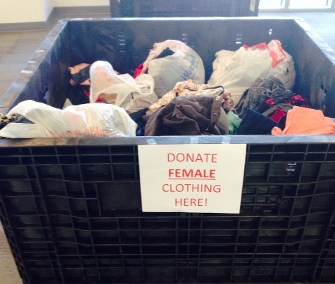 Female Clothing Donation Box