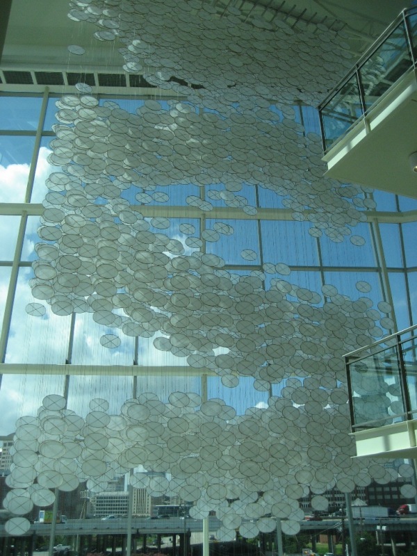 Cloud Deck, 2010
Bamboo, rayon, steel cable, lead weights
Location: Downtown Campus, First Floor, Business School