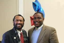 Mickey Leland Intern Jamie Hart (right) meets Congressman Al Green (D-TX)