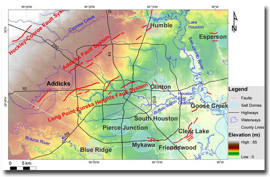 Houston Geological Faults