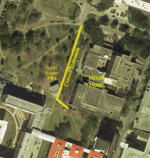Hilton College Sidewalk Closure