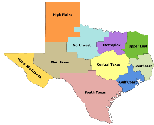 Texas Higher Education Regions