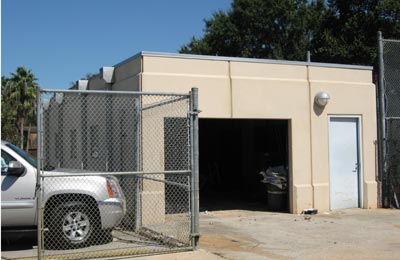 photo of the Athletics Maintenance Building