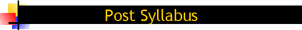Post Syllabus