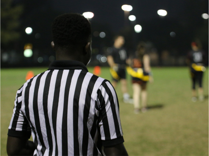 soccer official on the field