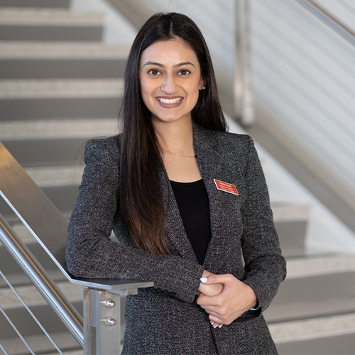 pharmacy student in white coat