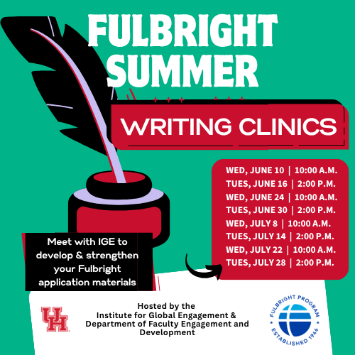 graphic of Fulbright Summer Writing Clinics