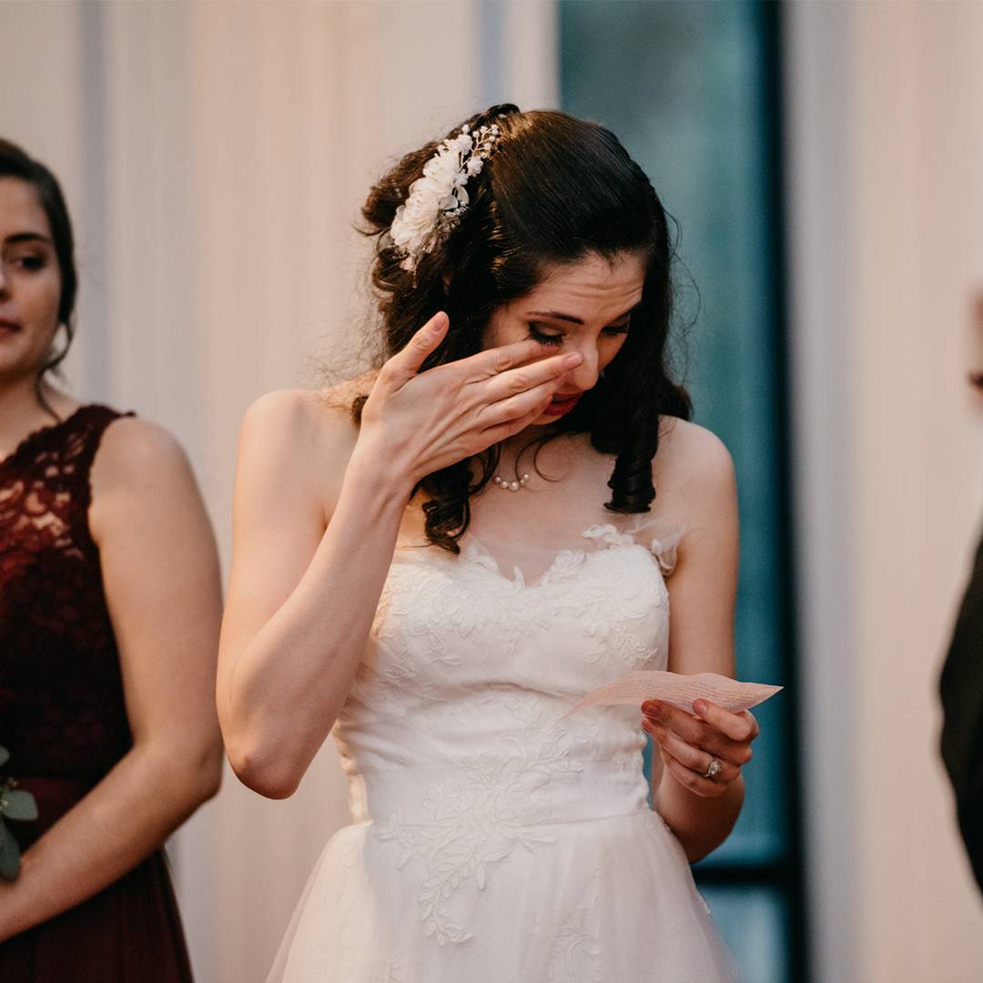 emotional bride