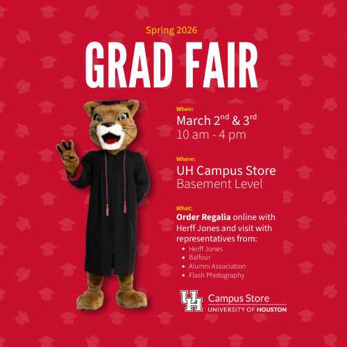 Banner for the Campus Store Grad Fair
