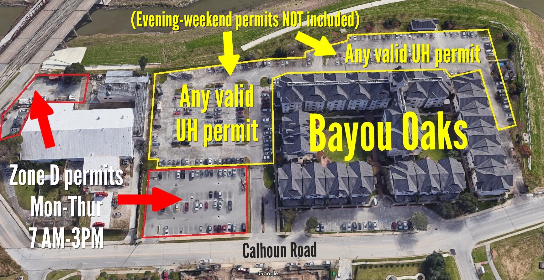 Bayou Oaks map