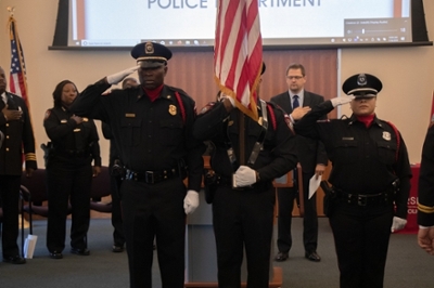 UHPD Honor Guard Presenting the American Flag