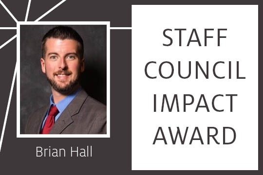 OEM’s Brian Hall Wins the Staff Council Impact Award  