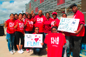 UH collects 1,000 cases of water for Flint residents