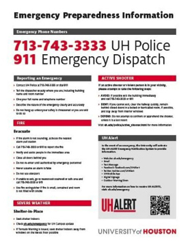 Classroom emergency preparedness posters going up across campus