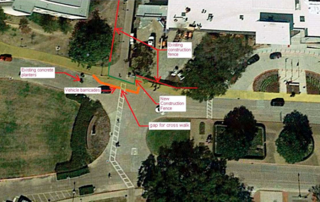 UC fire lane tie-in to West University Drive to affect sidewalk areas