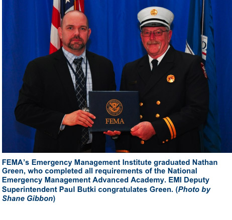 green graduates from advanced emergency management institute
