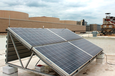 Central Plant conserves energy by repairing solar panels