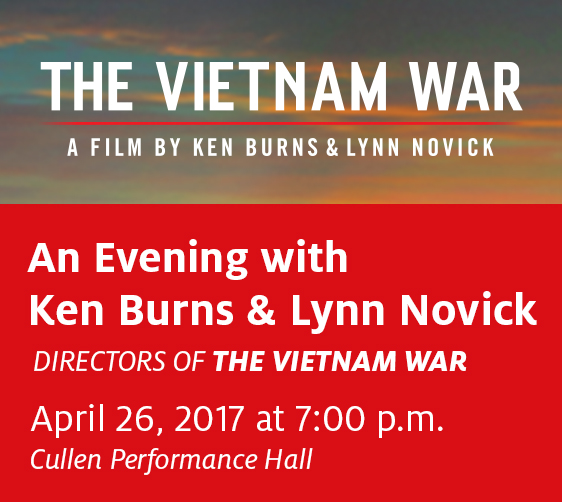 ken burns coming to Cullen Performance Hall