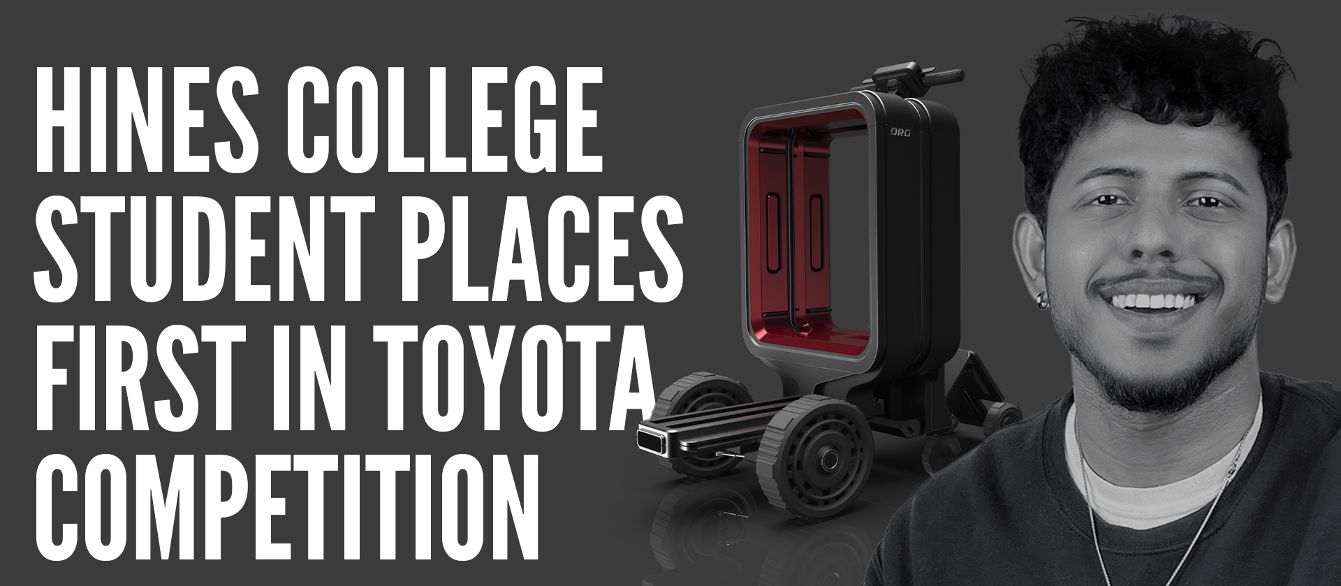 Hines College Student Wins First Place in Toyota Logistic Design Competition