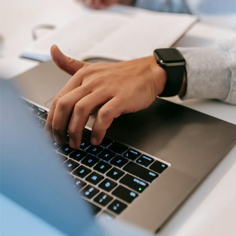 student taking CCS online exam