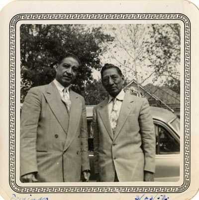 LULAC leaders Alonso S. Perales (left) and Jose Luz Saenz