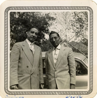 LULAC leaders Alonso S. Perales (left) and Jose Luz Saenz 