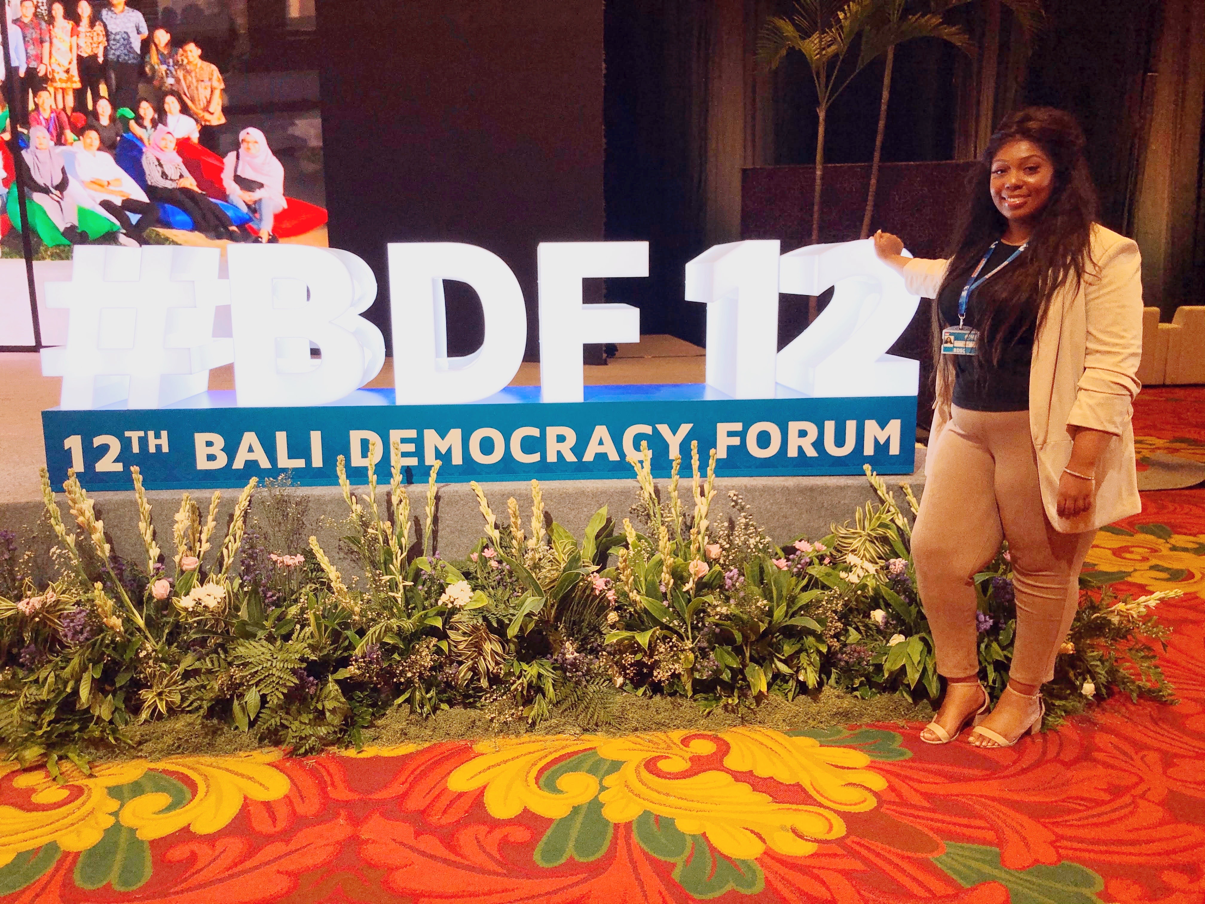 Carla Warren at Bali Student Democracy Conference