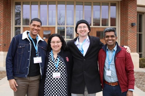 Matt Zimmerman, Amber Duarte, Dylan Stracener and Mahbubul Bhuiyan at the conference. Matt Zimmerman, Amber Duarte, Dylan Stracener and Mahbubul Bhuiyan at the conference.