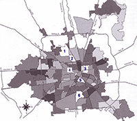 Map of super neighborhoods