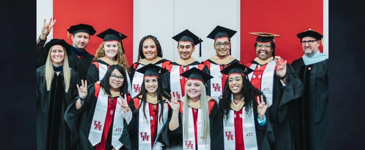 Students and Faculty from the Master of Athletic Training Program at Commencement 2022
