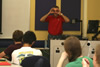NASA Astronaut Richard Linnehan talks to students in Duke TIP Scholar Weekend