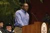 Lesley Kargbo, the commencement speaker, is an HHP alumnus. He graduated with a degree in Kinesiology in 2005.