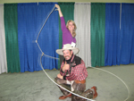 Dr. Alastuey tries her hand at the lasso!