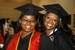 Tiffany with a friend at Commencement 2008