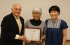 Outstanding Graduate Student in Allied Health, Dana Cruz with Dr. Bloom and Dr. Yi