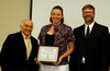Outstanding Graduate Student in Ph.D. studies, Melissa Scott-Pandorf with Dr. Bloom and Dr. Layne