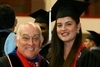 Dr. Bloom with a student at Commencement 2009